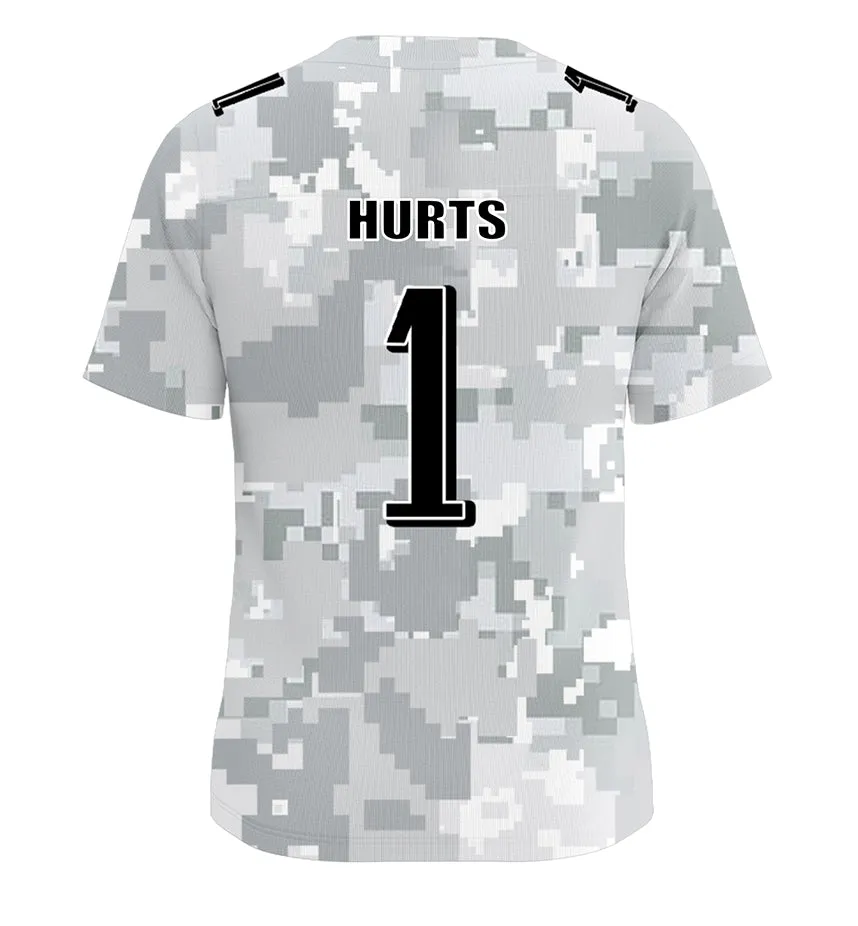 #1 Hurts Philadelphia Eagles Jersey Salute to Star Players Camouflage Jersey American Football New Fashion Jersey