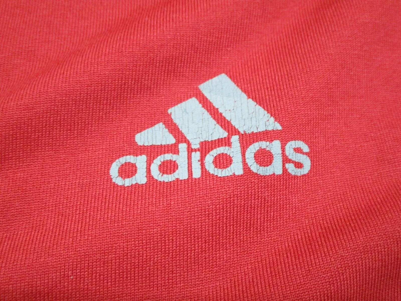 Adidas Sports T-Shirt Men's Large L Red Climalite Sports Graphic Logo T-Shirt