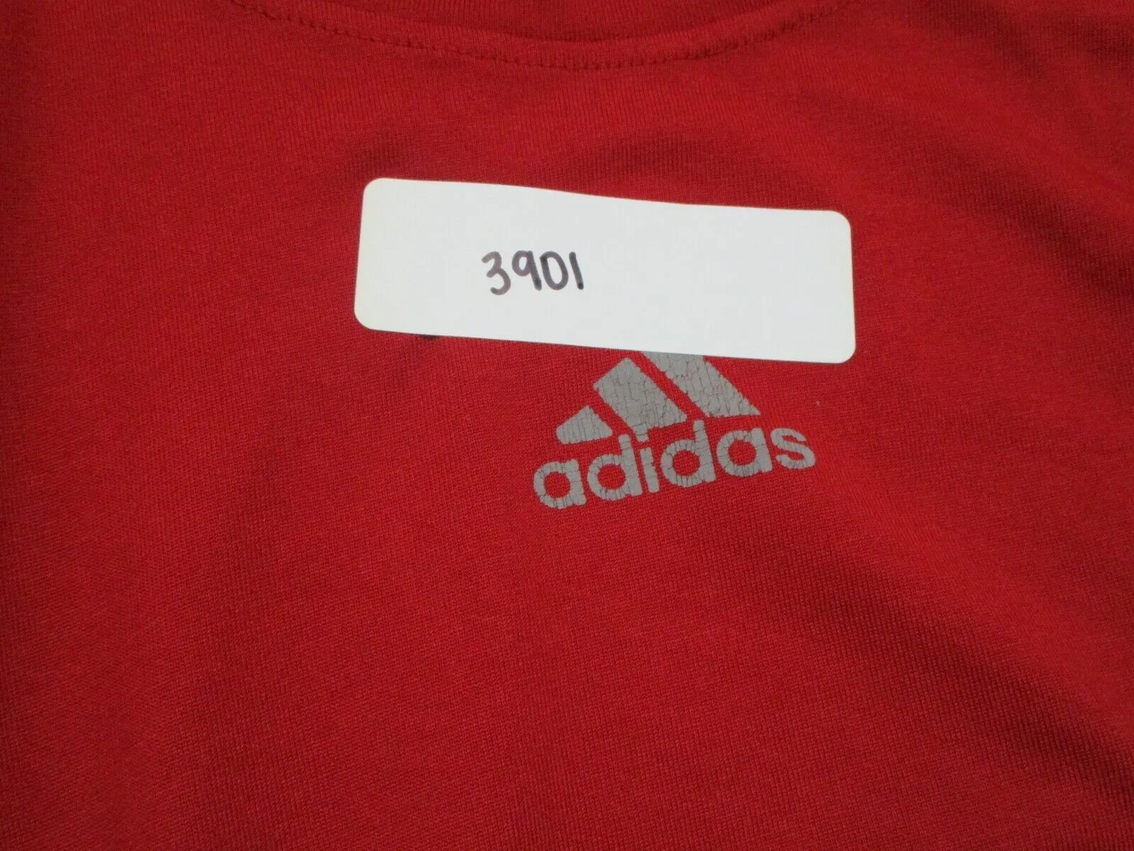 Adidas Sports T-Shirt Men's Large L Red Climalite Sports Graphic Logo T-Shirt