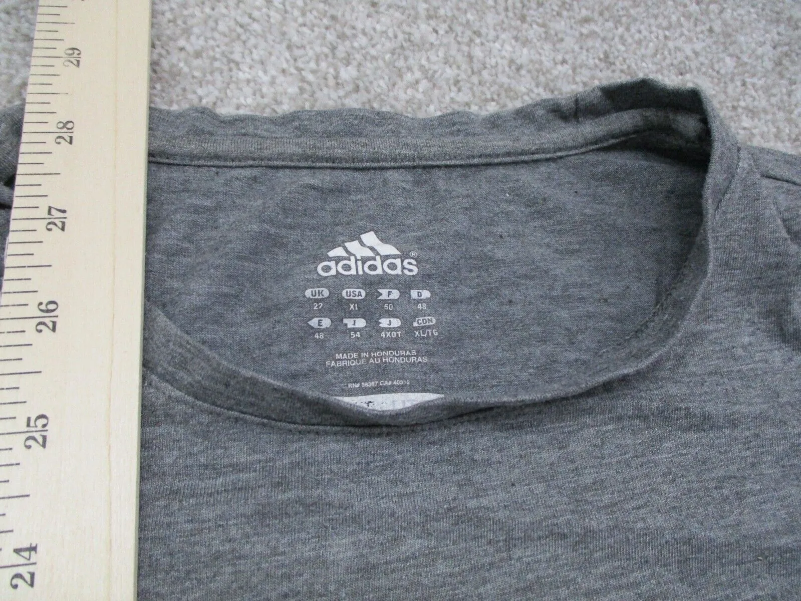 Adidas Sports T-Shirt Women's X-Large Gray Short Sleeves Sports Logo Shirt