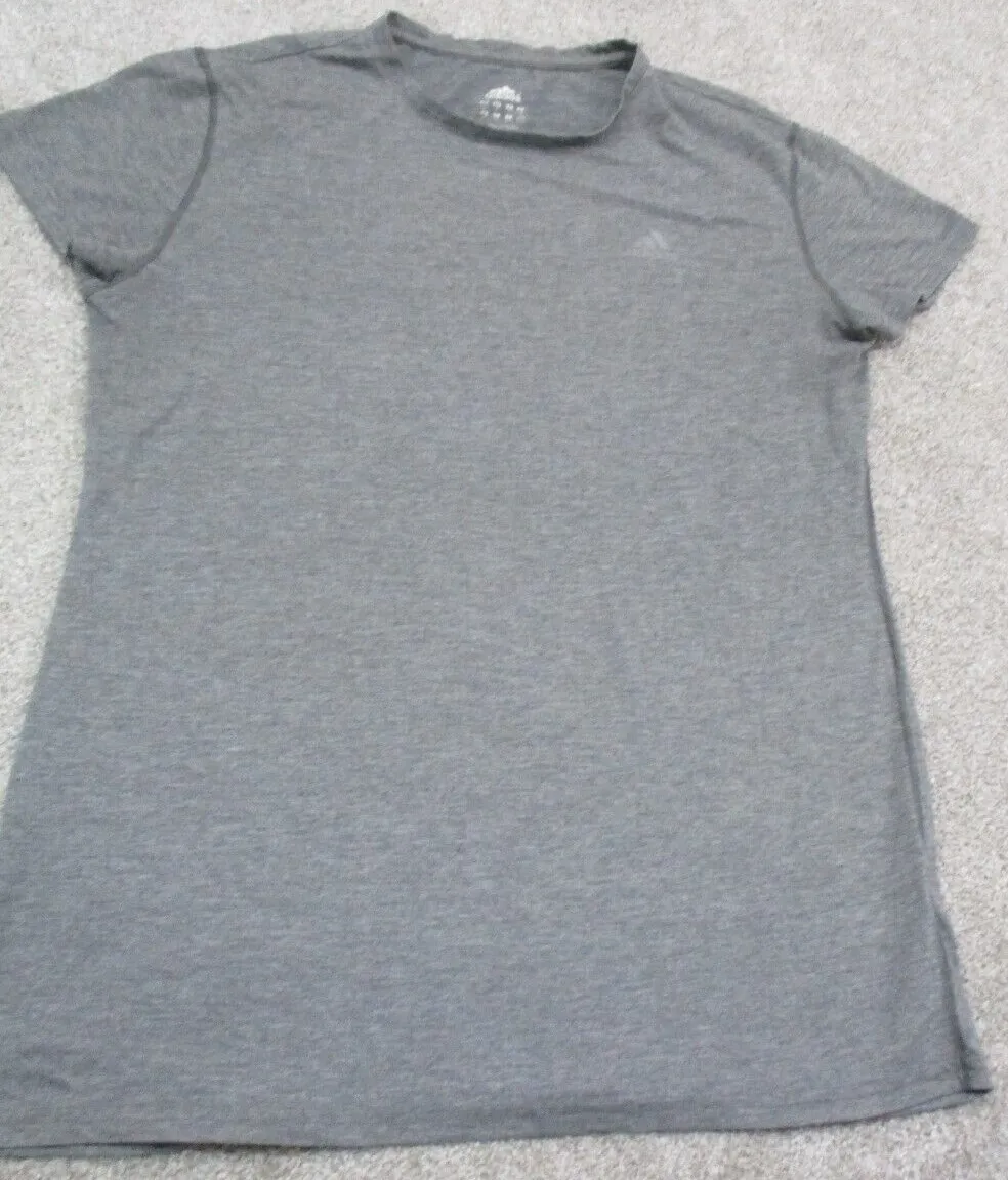 Adidas Sports T-Shirt Women's X-Large Gray Short Sleeves Sports Logo Shirt