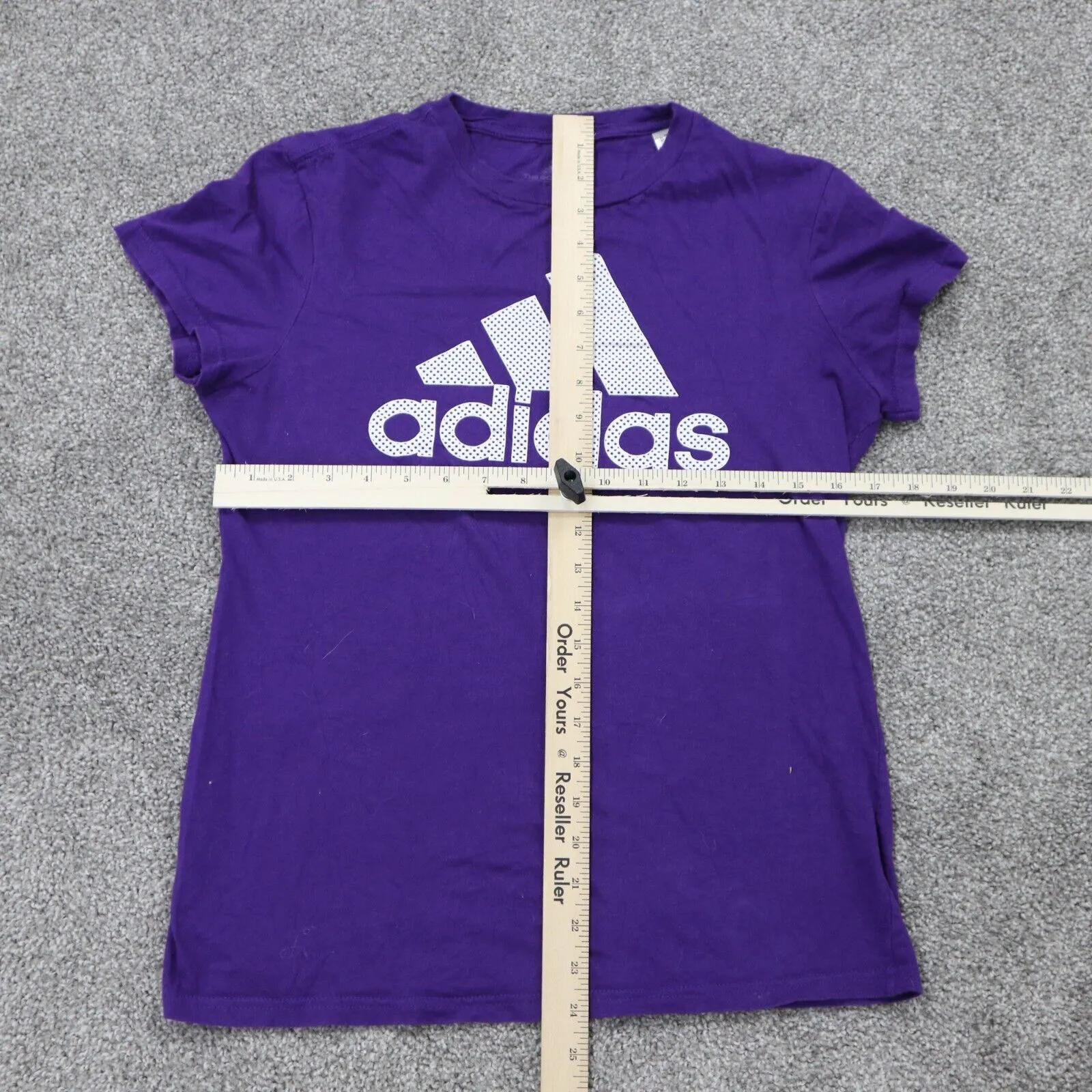 Adidas Womens Sports Graphics T Shirt Short Sleeves Purple Medium Round Neck