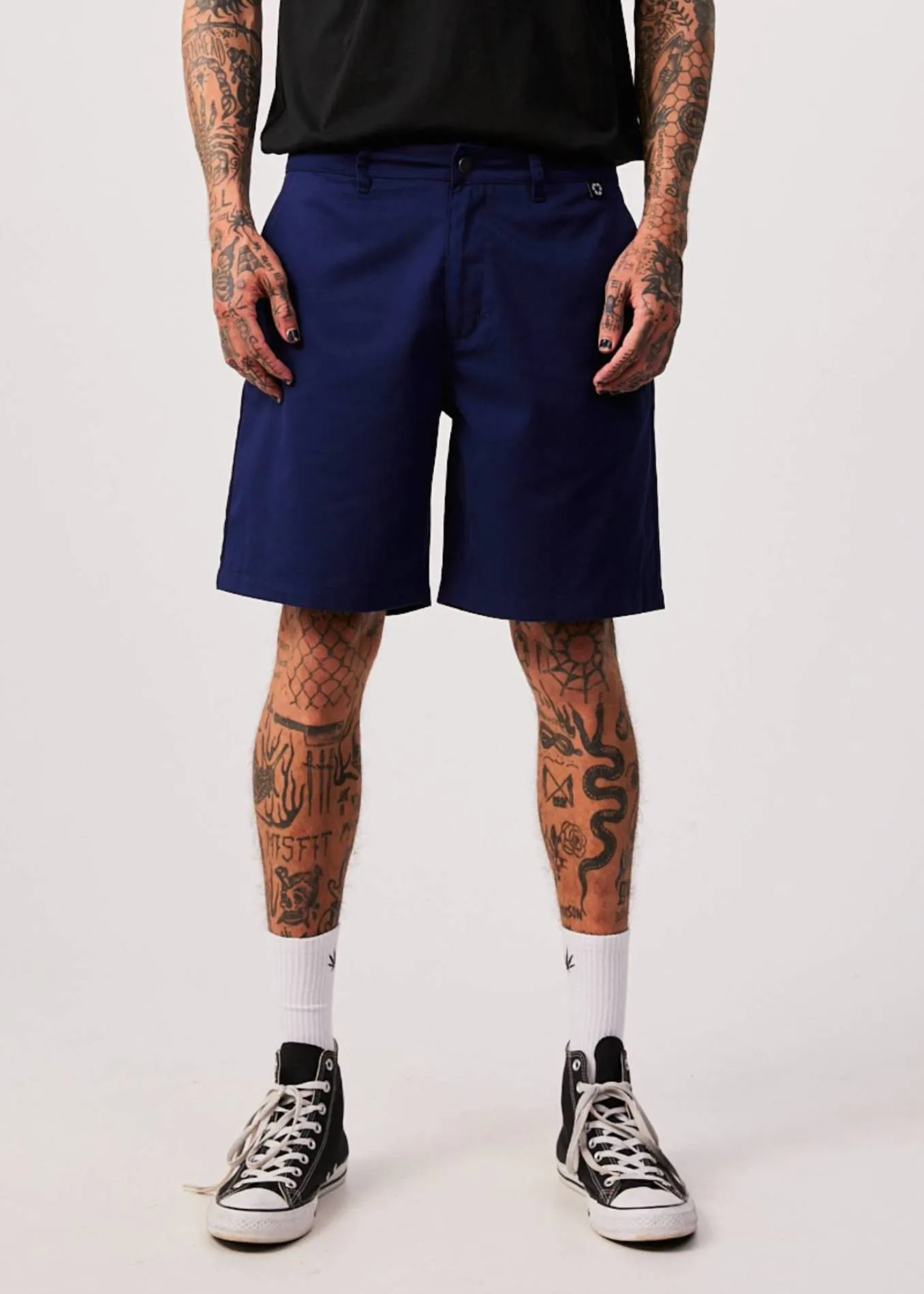 AFENDS Mens Ninety Twos - Chino Shorts - Seaport