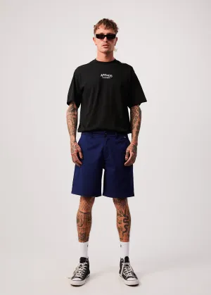 AFENDS Mens Ninety Twos - Chino Shorts - Seaport