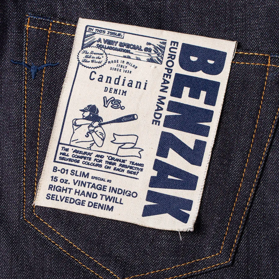 B-01 SLIM special #2 15 oz. vintage indigo selvedge