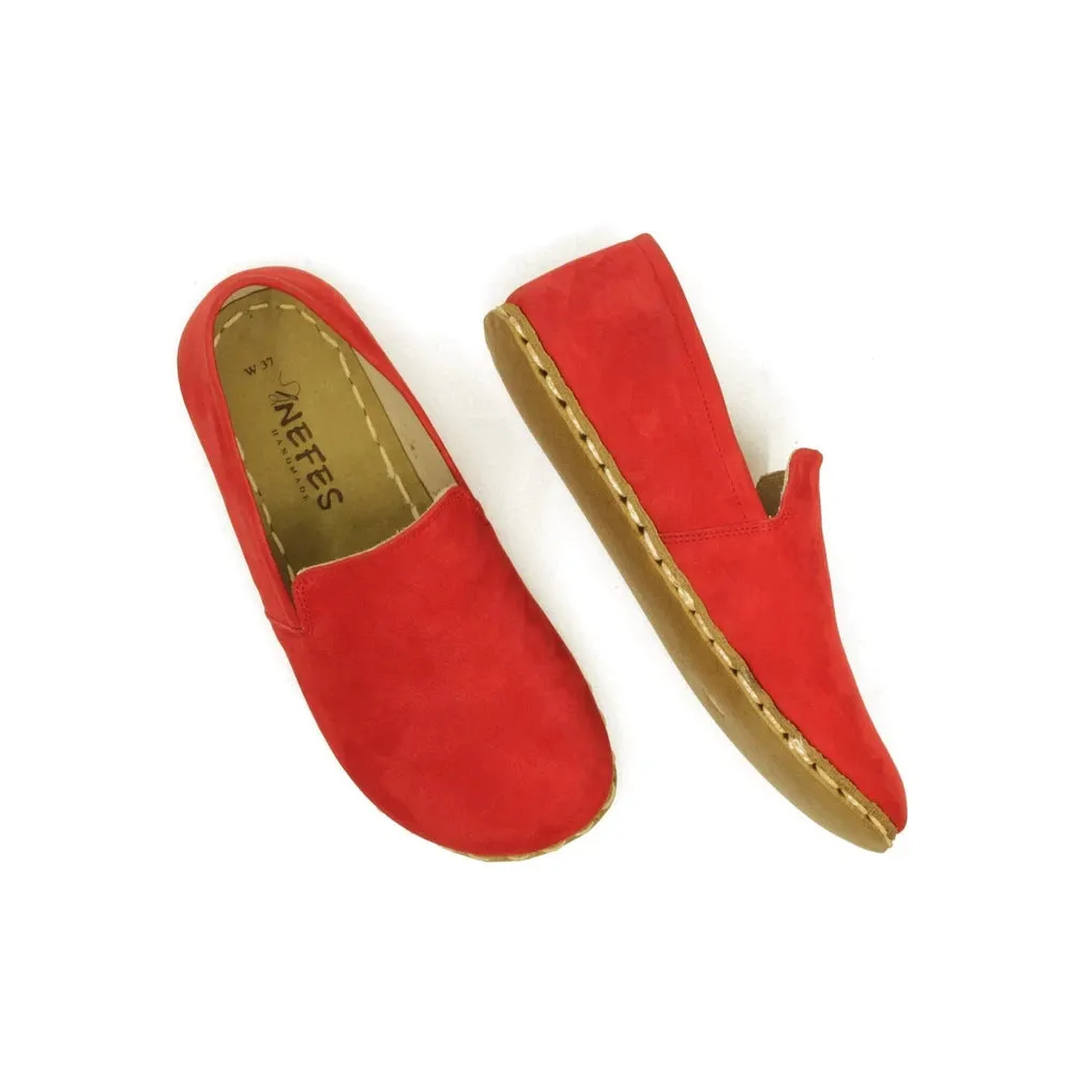 Barefoot Shoes Women's Nubuck Red