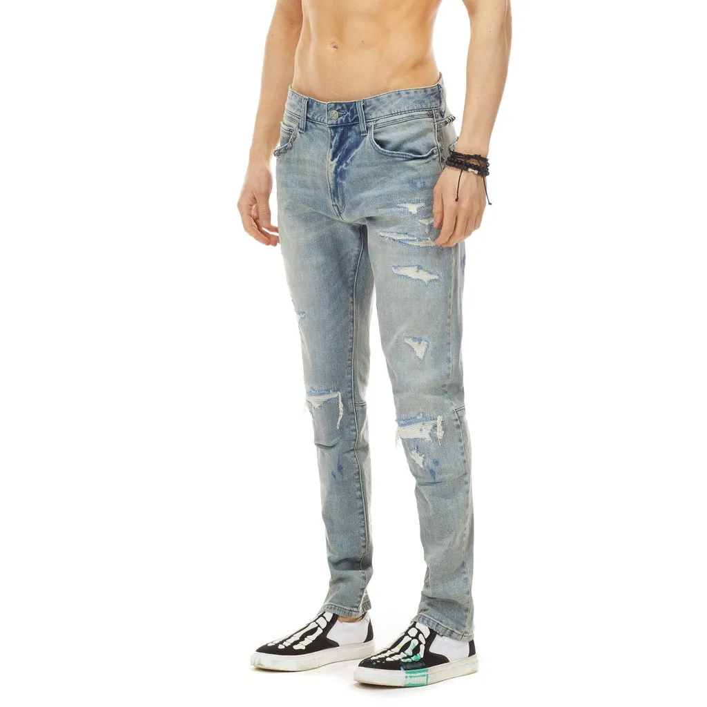 Bleunoir Slim Antique Studded Jeans - Henry Blue