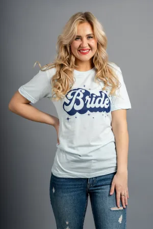 Bride retro short sleeve t-shirt ice blue