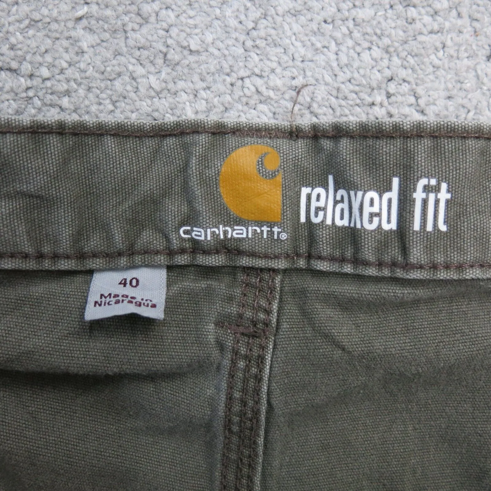 Carhartt Shorts Mens 40 Clay Gray Relaxed Fit High Rise Outdoor Casual Chino