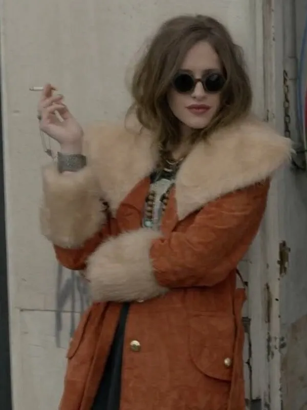 Carly Chaikin Fur Leather Coat