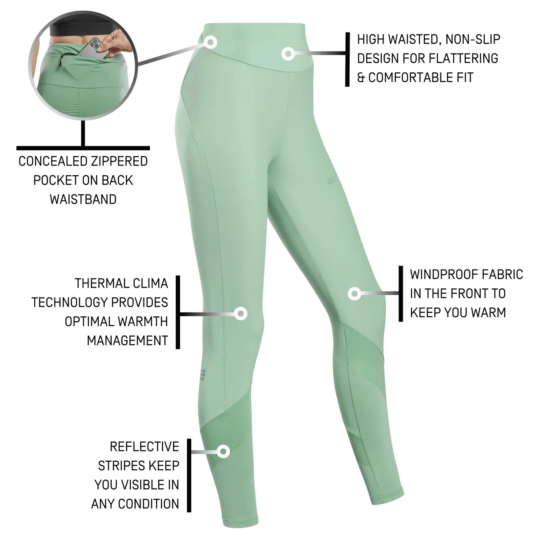 CEP | Cold Weather Tights, v2 | Women's | Green