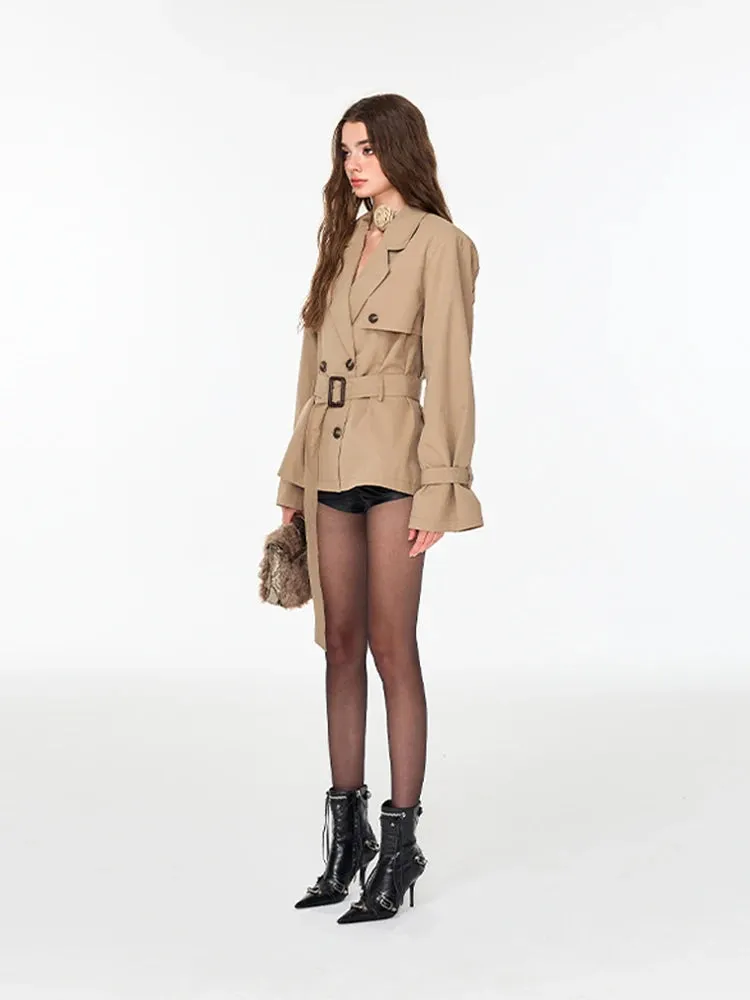 Classic Cropped Trench Coat