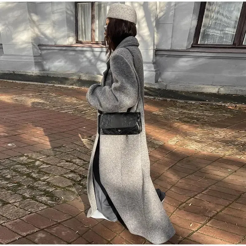 Classy warm wool long and short trench coat fall coat autumn coat