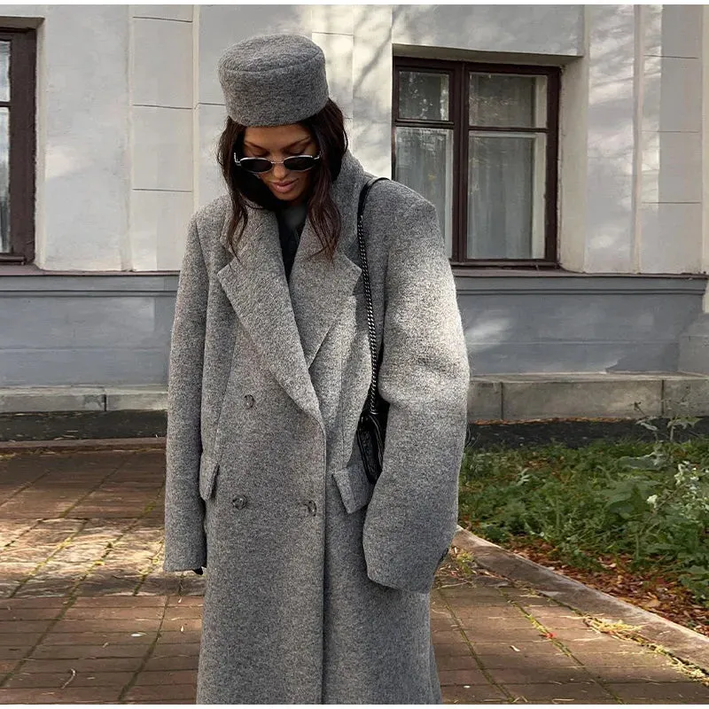 Classy warm wool long and short trench coat fall coat autumn coat