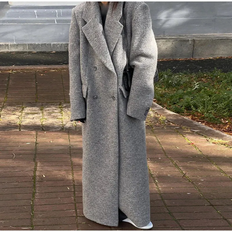 Classy warm wool long and short trench coat fall coat autumn coat