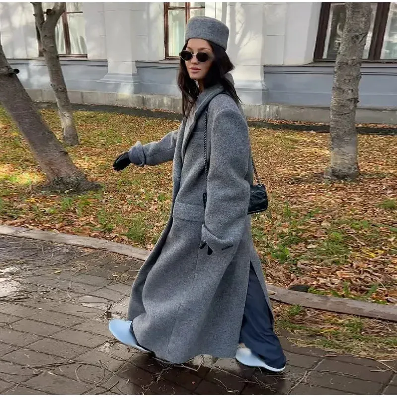 Classy warm wool long and short trench coat fall coat autumn coat