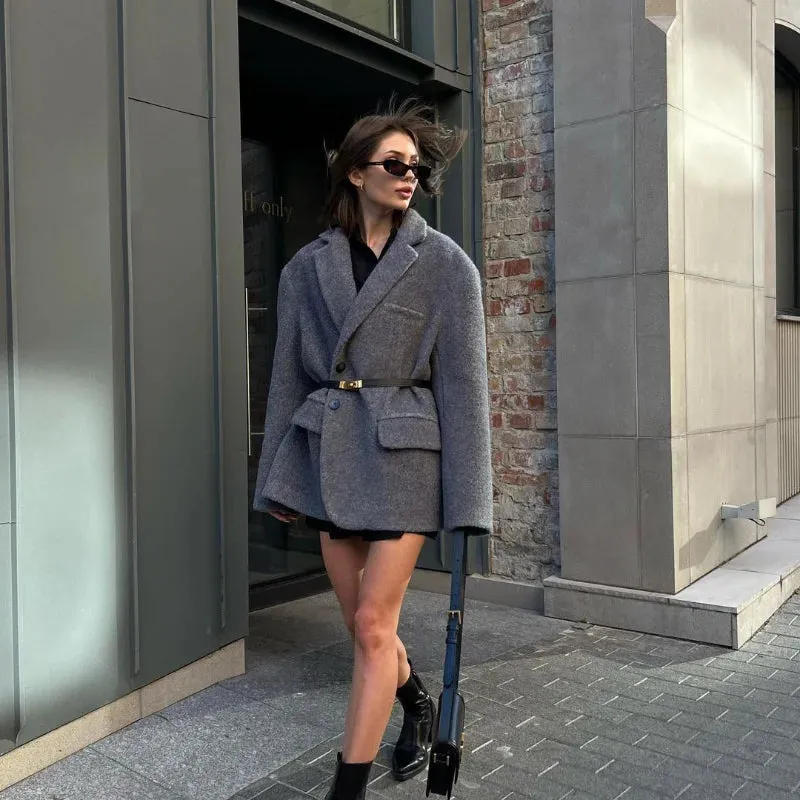 Classy warm wool long and short trench coat fall coat autumn coat