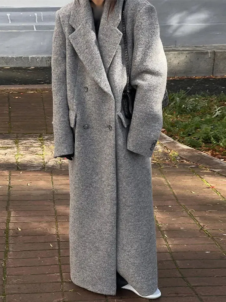 Classy warm wool long and short trench coat fall coat autumn coat