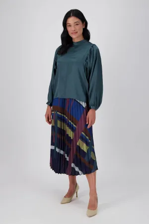 Crossroads Pleated Skirt Woodlands