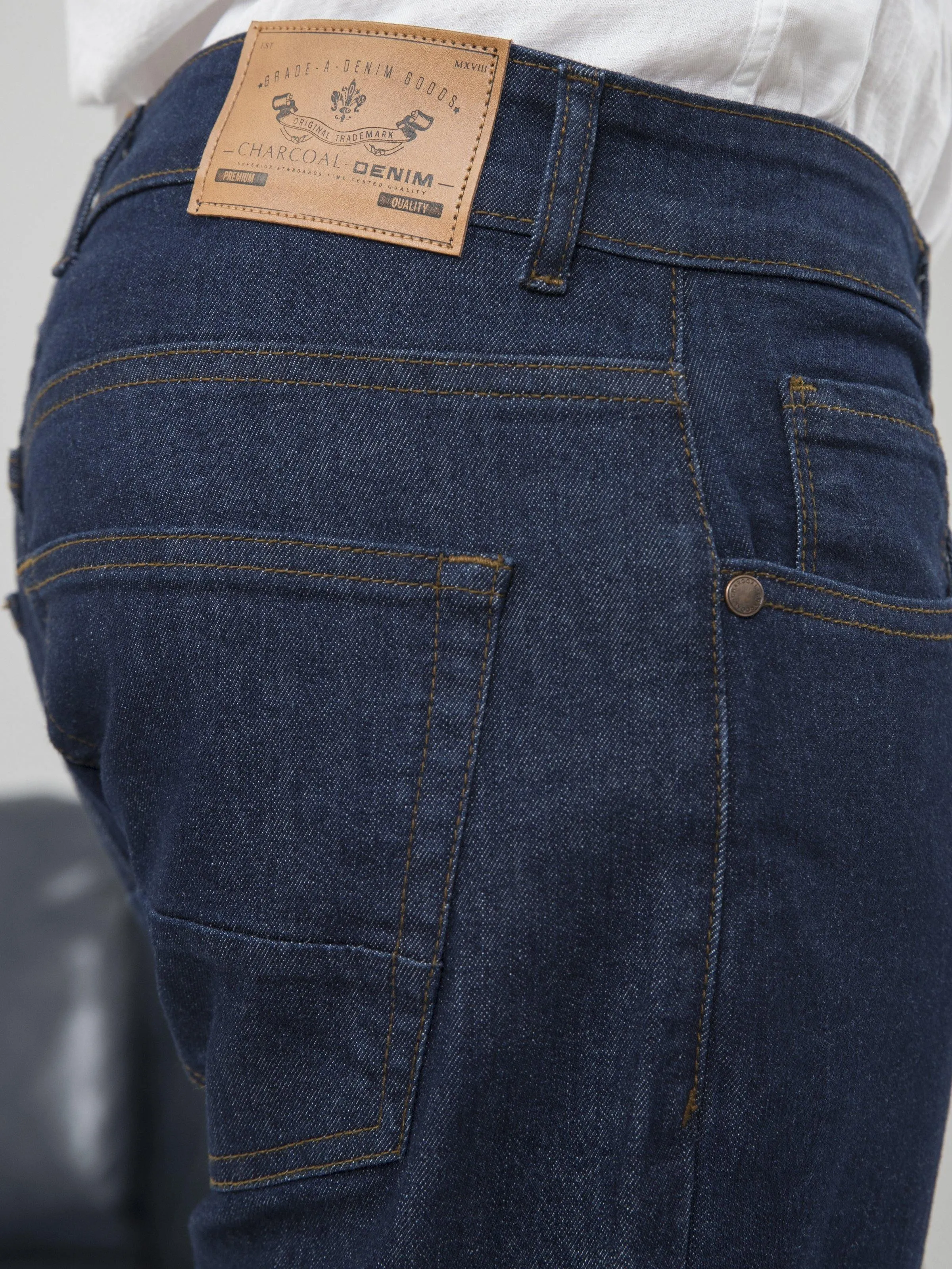 DENIM SLIM FIT JEANS NAVY