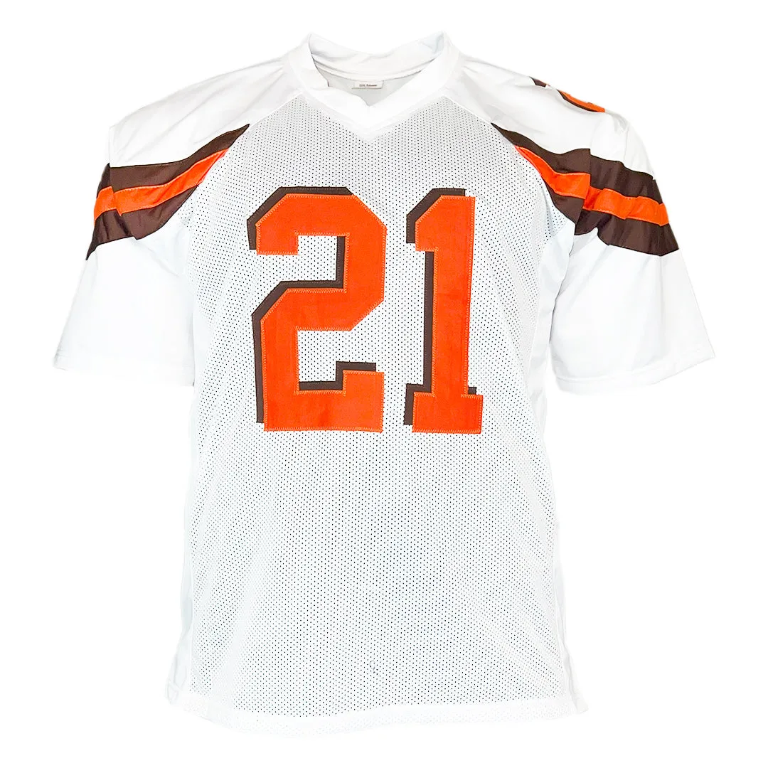 Denzel Ward Signed Cleveland White Football Jersey (Beckett)