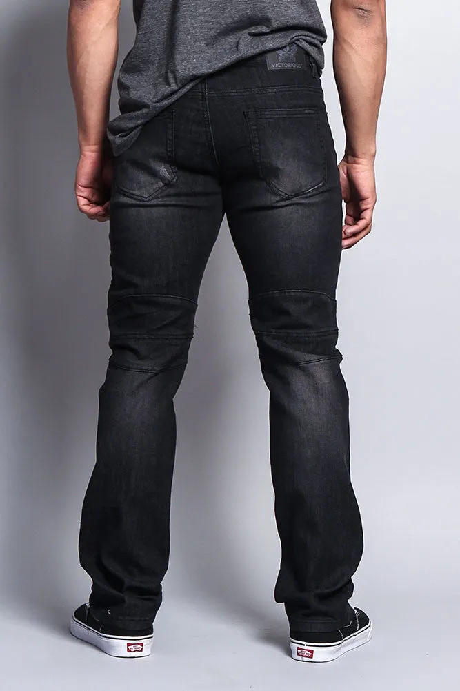 Destroyed Slim Fit Biker Jeans