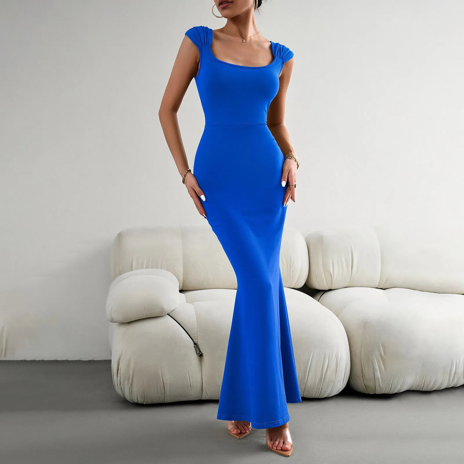 Elegant Bodycon Turtleneck Knit Dress