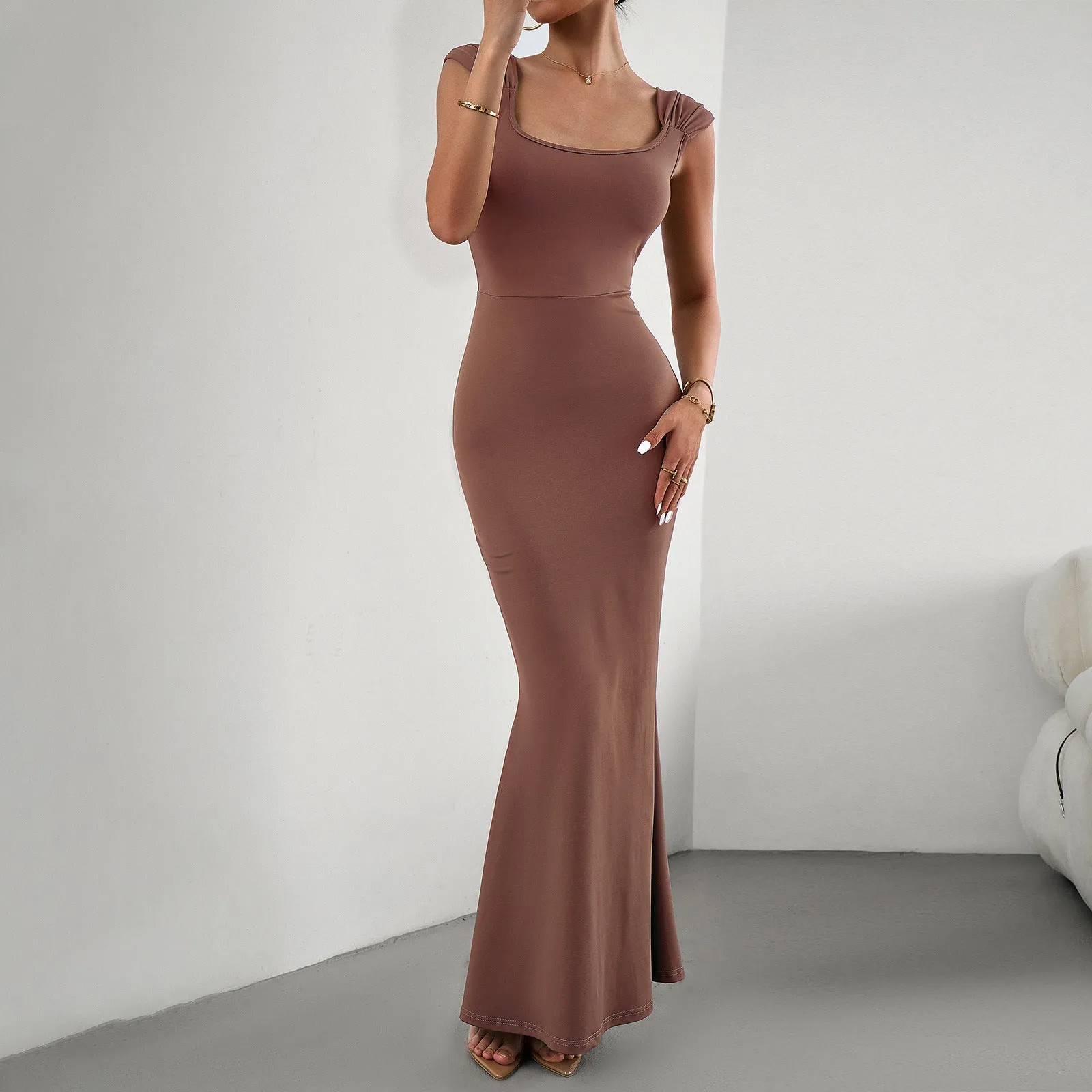 Elegant Bodycon Turtleneck Knit Dress