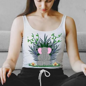 Elephant graphic racerback tanks for women