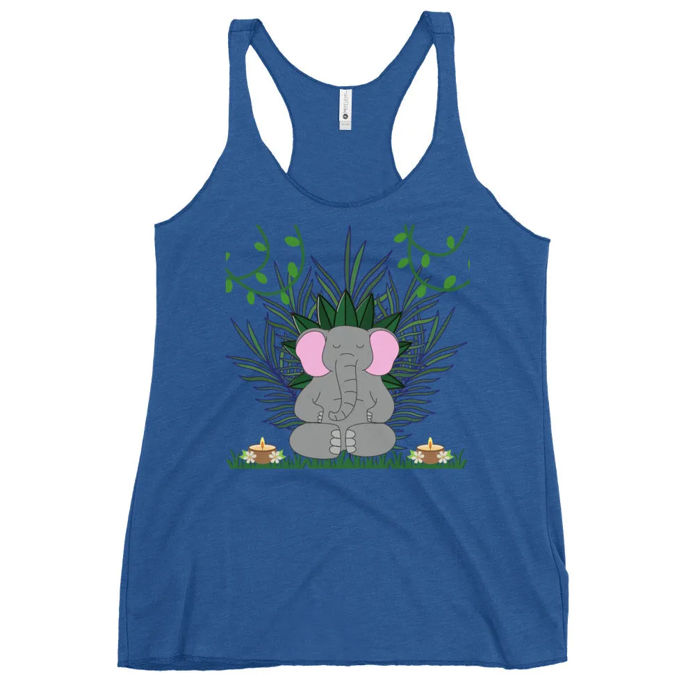 Elephant graphic racerback tanks for women