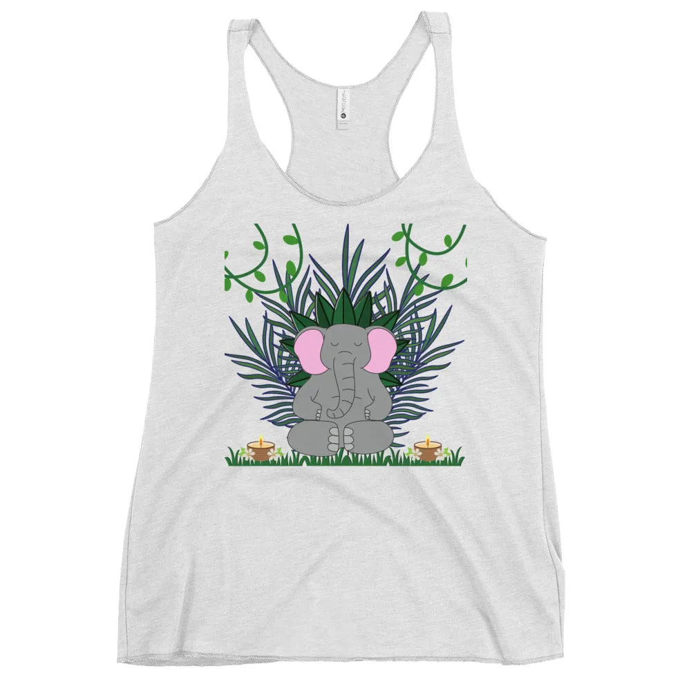 Elephant graphic racerback tanks for women