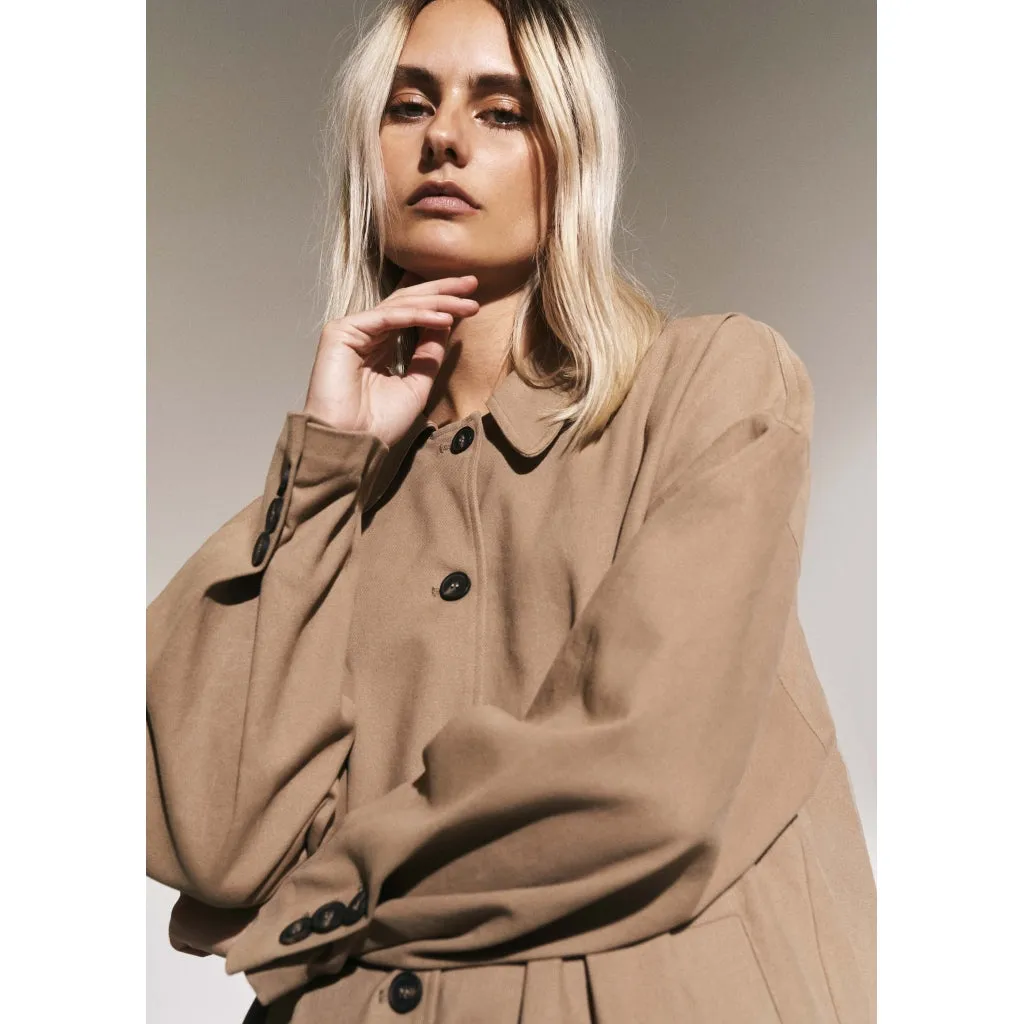 Gini Trench Coat - Brown