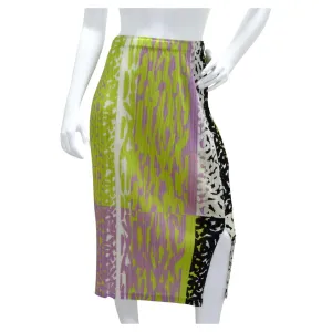 Issey Miyake 1990s Pleats Please Multicolor Midi Skirt