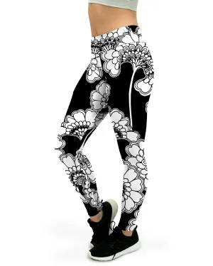 Japanese Floral Yoga Pants