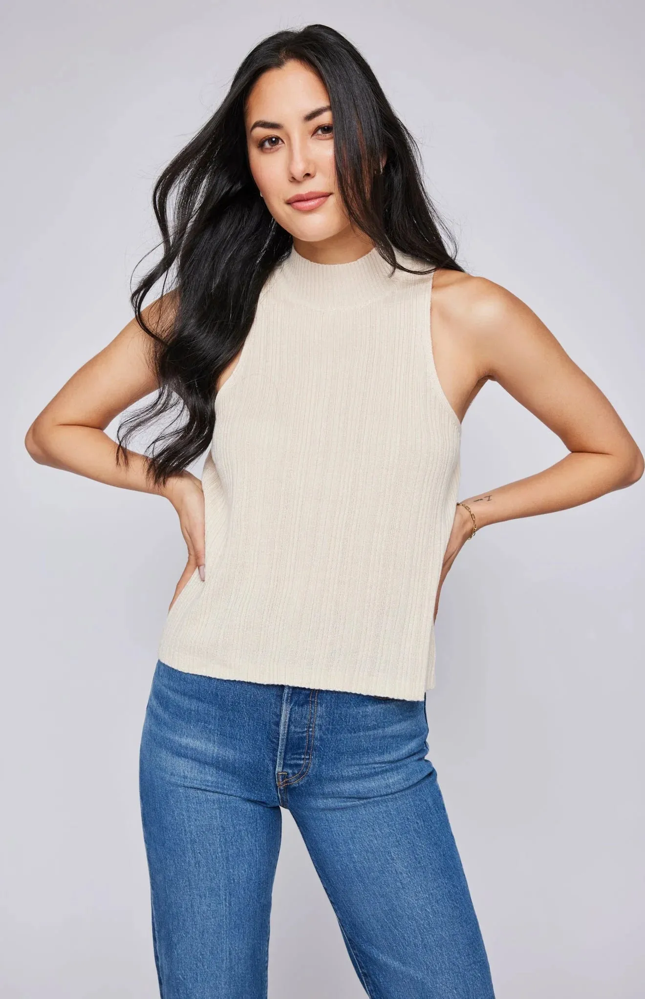 Julian Knit Tank- Cream