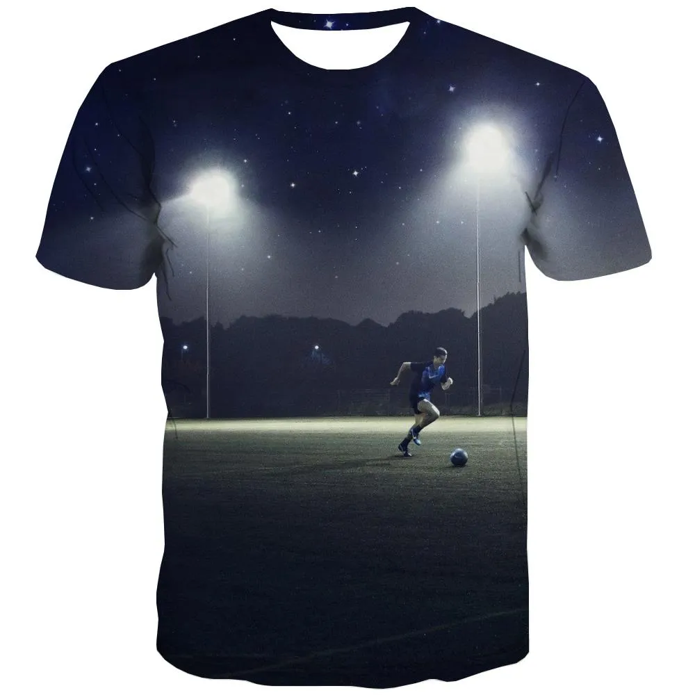 Lawn T shirts Men Football T shirts Funny Athletics T-shirts Graphic Stadium T-shirts 3d