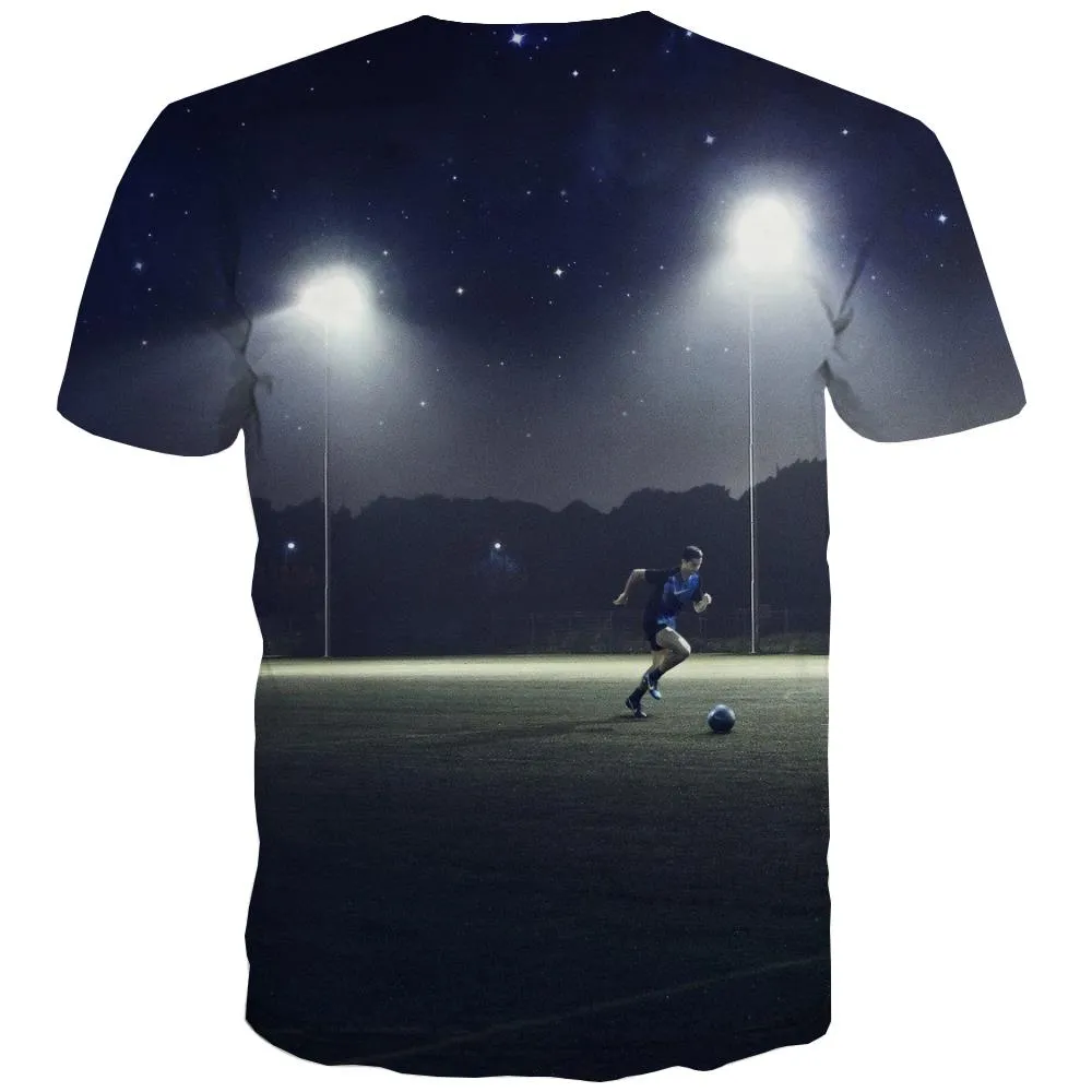 Lawn T shirts Men Football T shirts Funny Athletics T-shirts Graphic Stadium T-shirts 3d