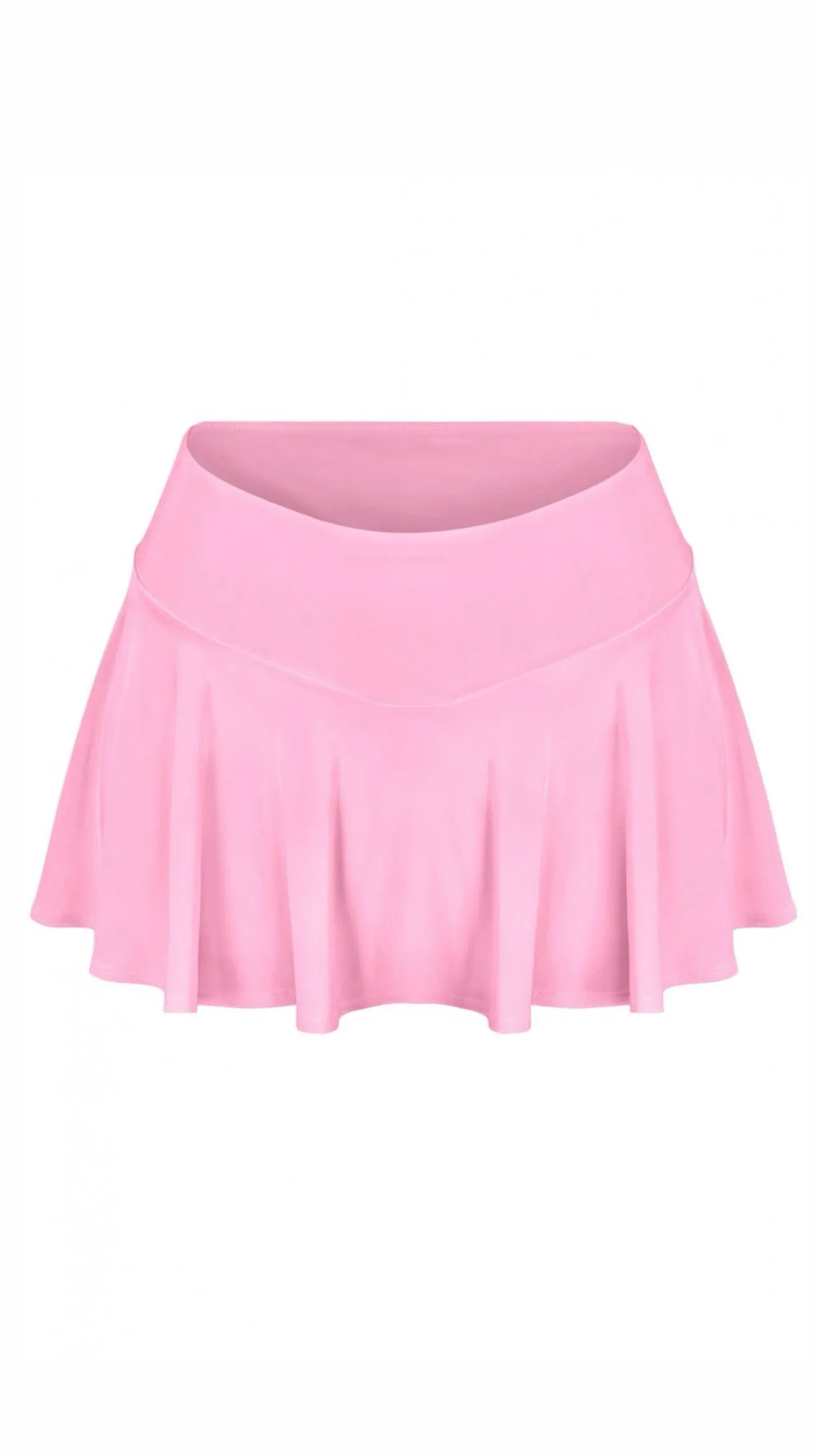 Low-Rise Pleated Mini Tennis Skirt - Pink