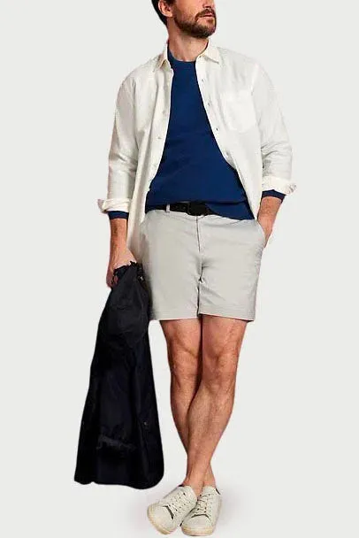 Mens Longer Chino Shorts