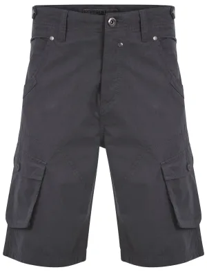 Men's  pockets to leg blue cargo shorts - Dissident