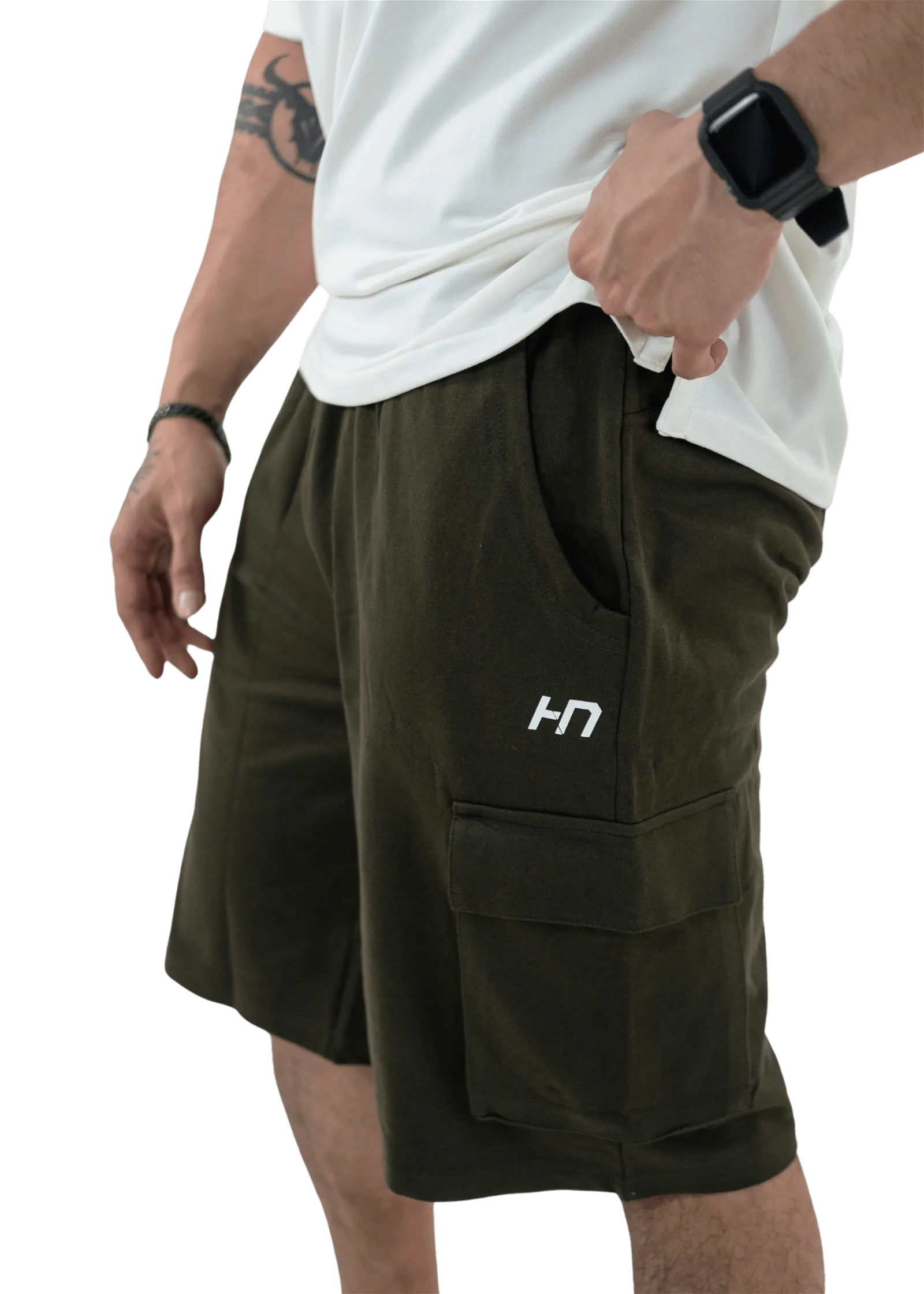 Olive Green Essential Cargo Shorts