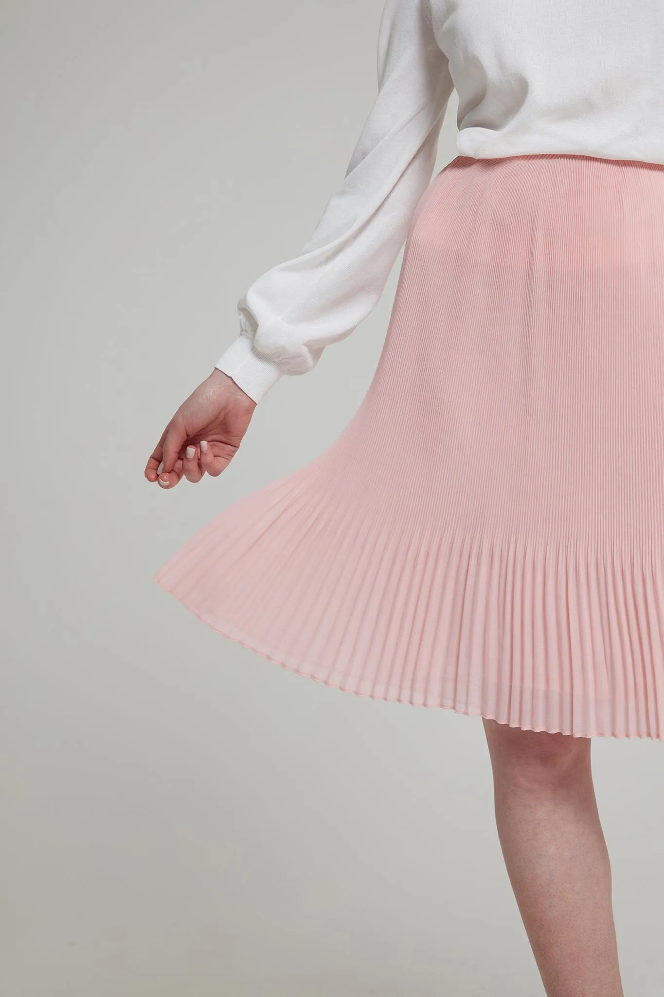 Pleated Crepe Georgette Skirt