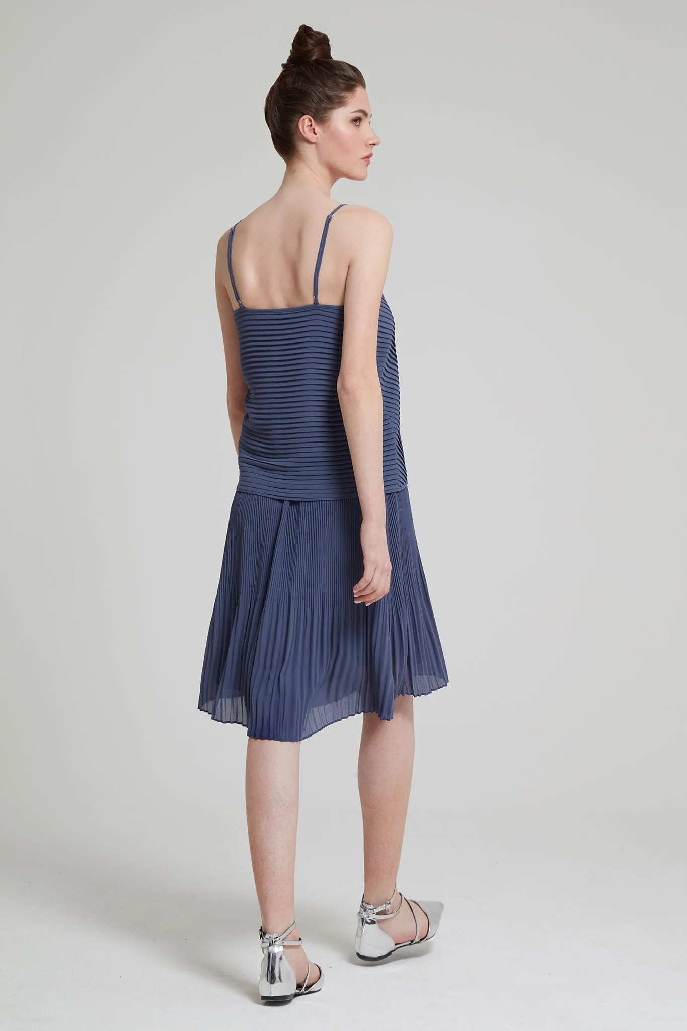 Pleated Crepe Georgette Skirt