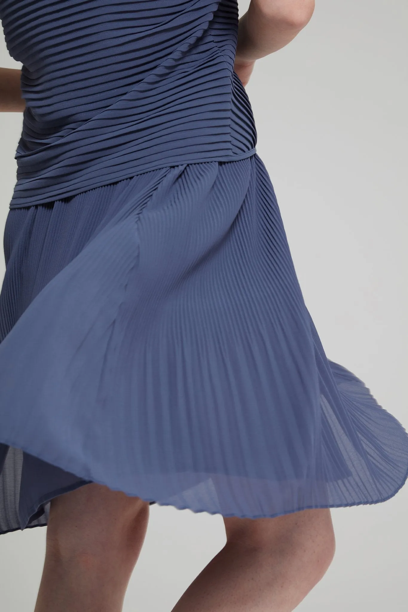 Pleated Crepe Georgette Skirt