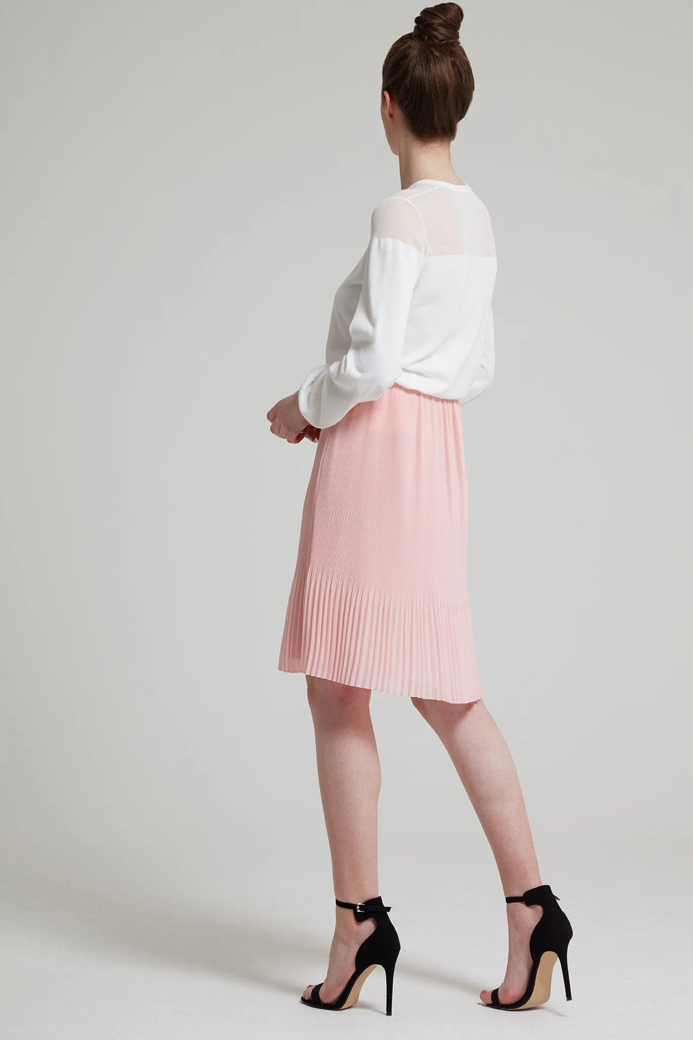 Pleated Crepe Georgette Skirt