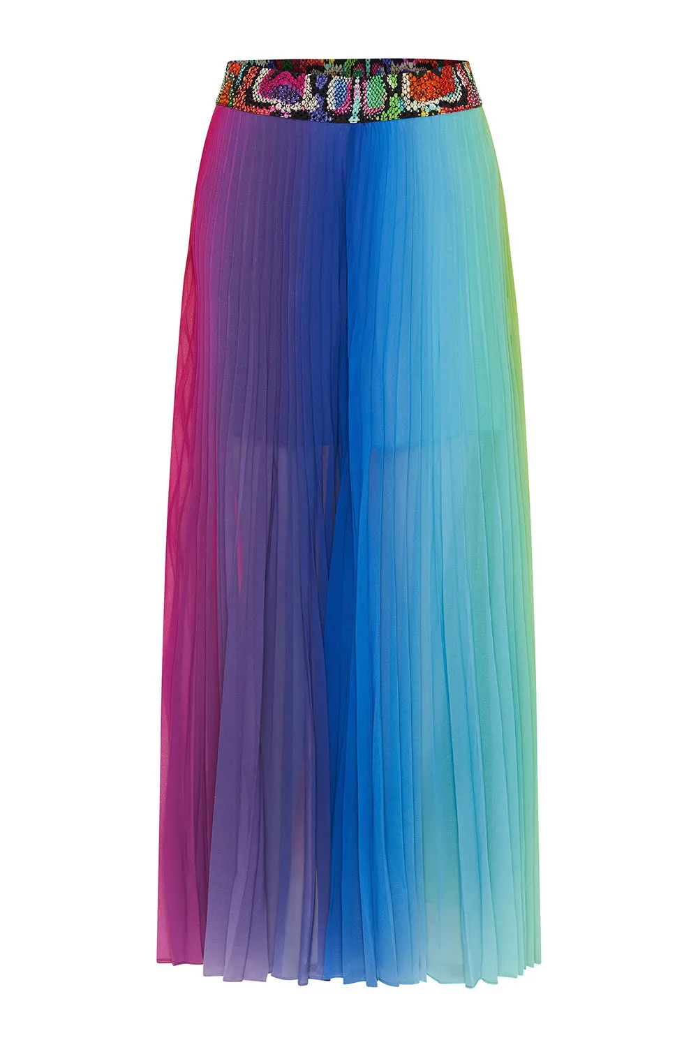 PLEATED FULL HEM SKIRT HYPED UP HIPPIE