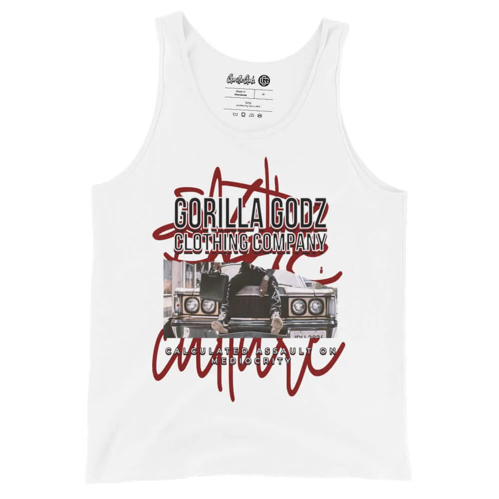 "Assault on Mediocrity" Unisex Tank Top (Color options available)