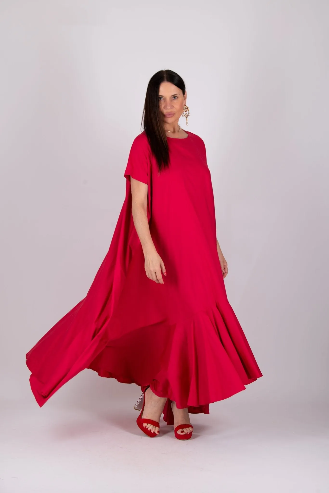 Red Cotton Dress DIVA