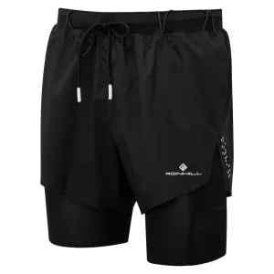 Ronhill Tech Distance Twin Short (Mens) - All Black