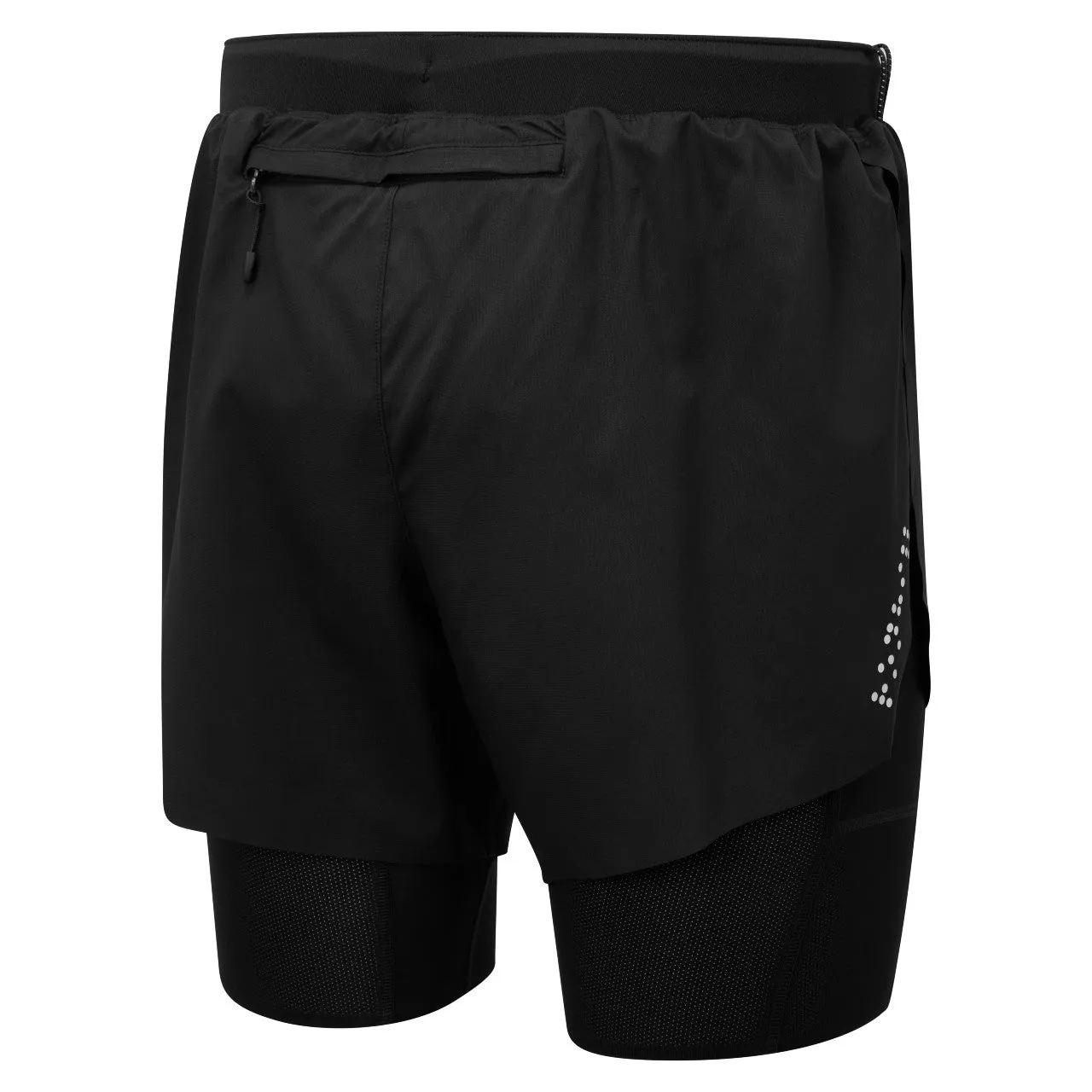 Ronhill Tech Distance Twin Short (Mens) - All Black